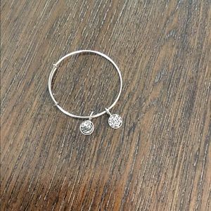Sterling Silver Bracelet with flower charms